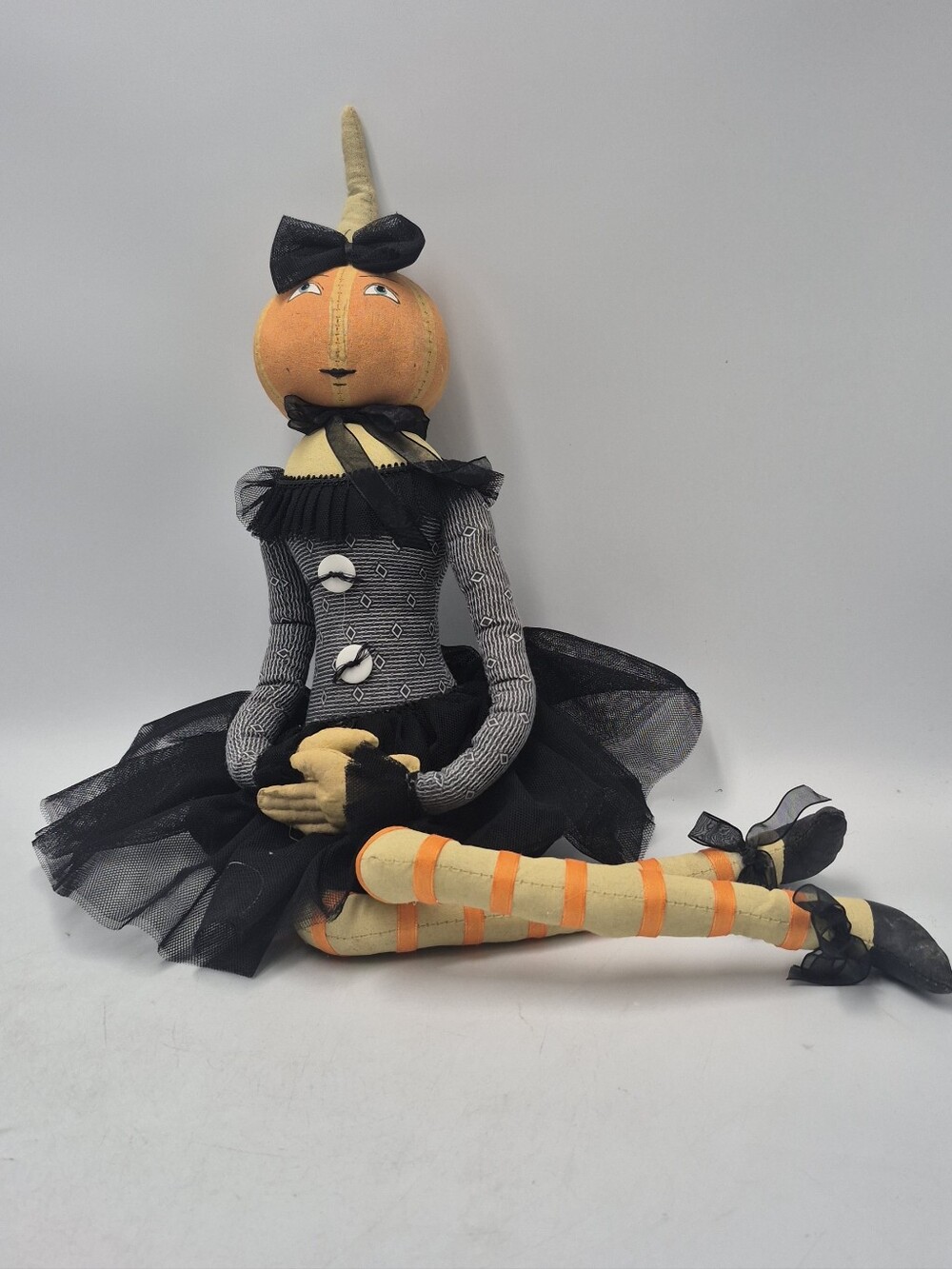Joe Spencer Gathered Traditions 19" Sitting Doll.